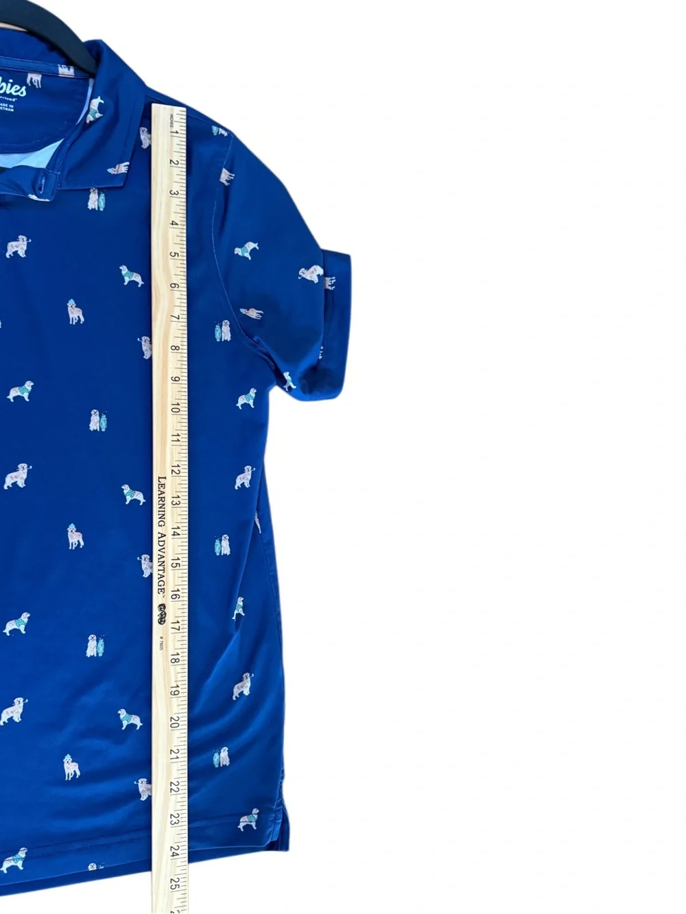 Chubbies Performance Golf Polo Novelty Dog Print Lightweight Stretch 14/16